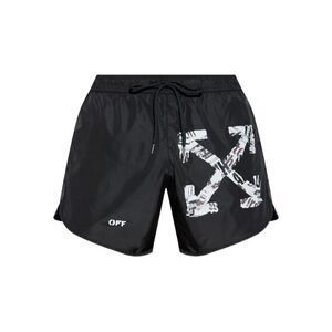 Off-White Black Beachwear - Swim Shorts Men